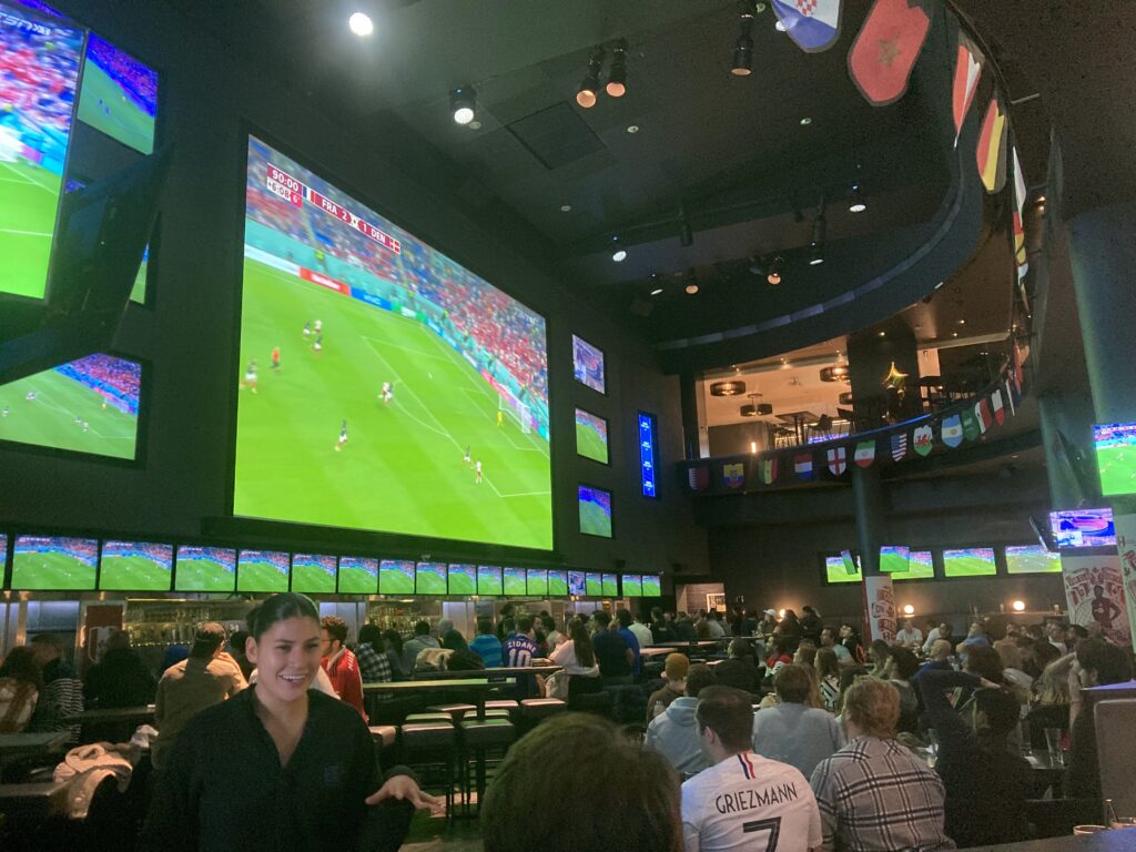 When I watched Soccer World Cup in sports bar 